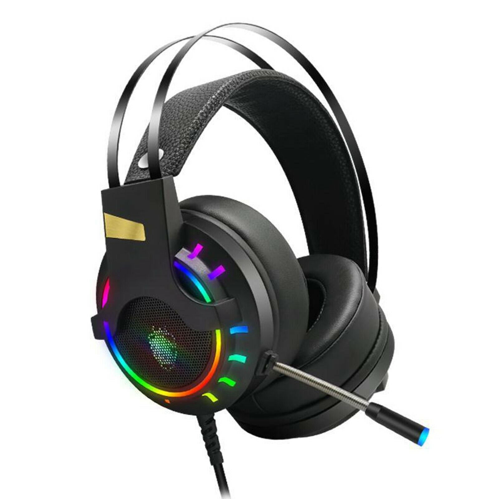7.1 Channel Gaming Headset Headphone RGB Light Backlit Headphone Cool