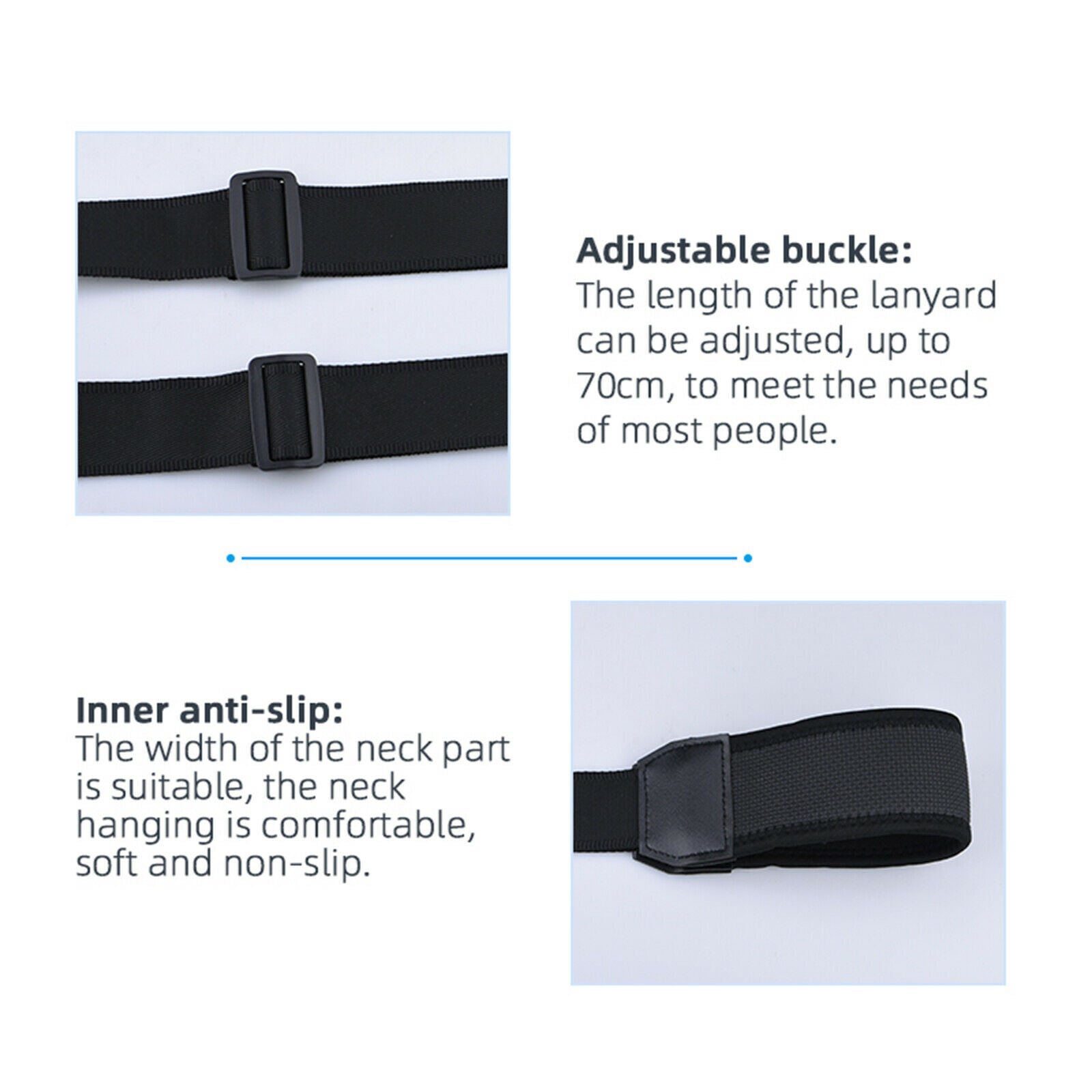 Lanyard Shoulder Belt Neck Strap w/ Hook for Remote Accessories Detachable