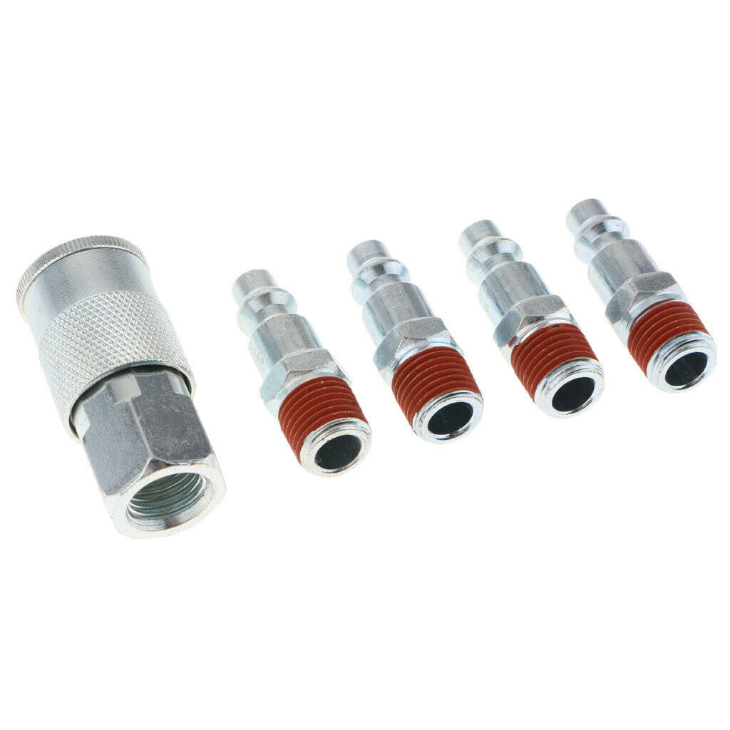 5x Universal Quick Coupler Set Air Fittings Connector Kit 1/4" NPT Tools