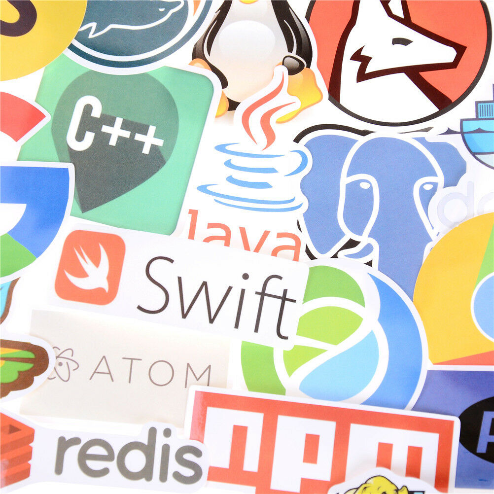 50Pcs Internet Java JS Programming Language Doodle Stickers For Laptop Car.l8