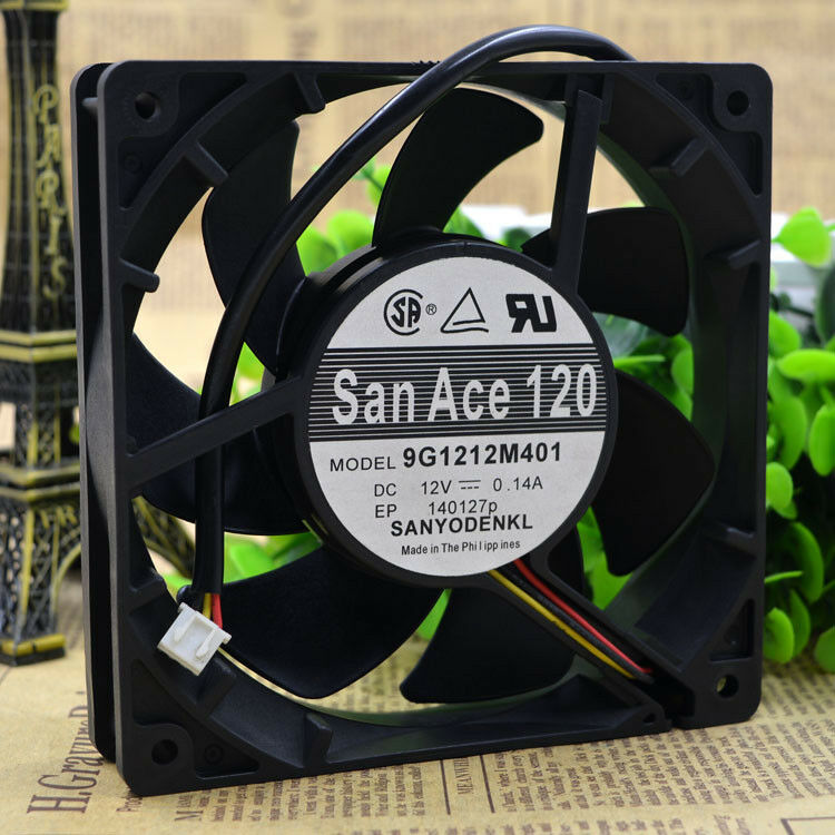 For 1pc SANYO 9G1212M401 fan 12V 0.14A 12025 3pin