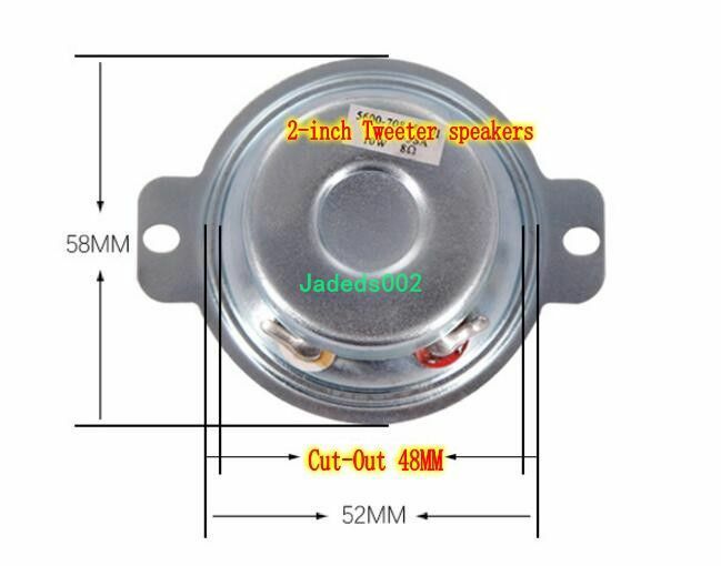2pcs 2"inch tweeter 8ohm 8Ω 10W Anti-magnetic Speaker loudspeaker Home Audio