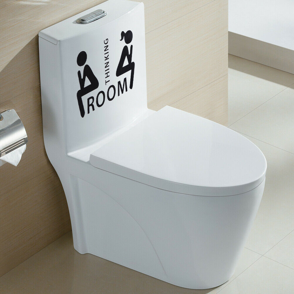 Thinking Room Toilet Paste Wc Door Sign Removable Toilet Wall Stickers @