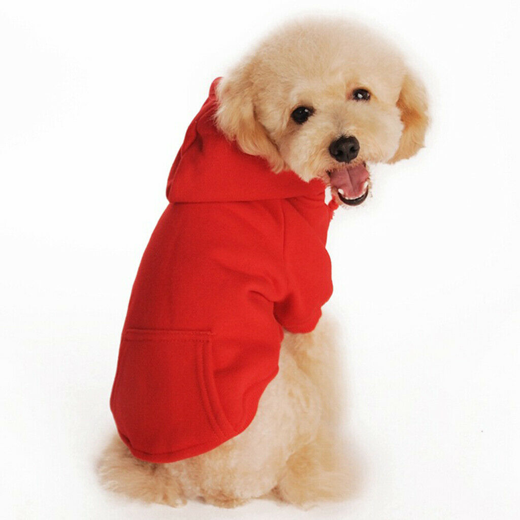 Fashionable Pet Dog Puppy Sweater Hoodie Pullover Winter Jumpsuit Red_S