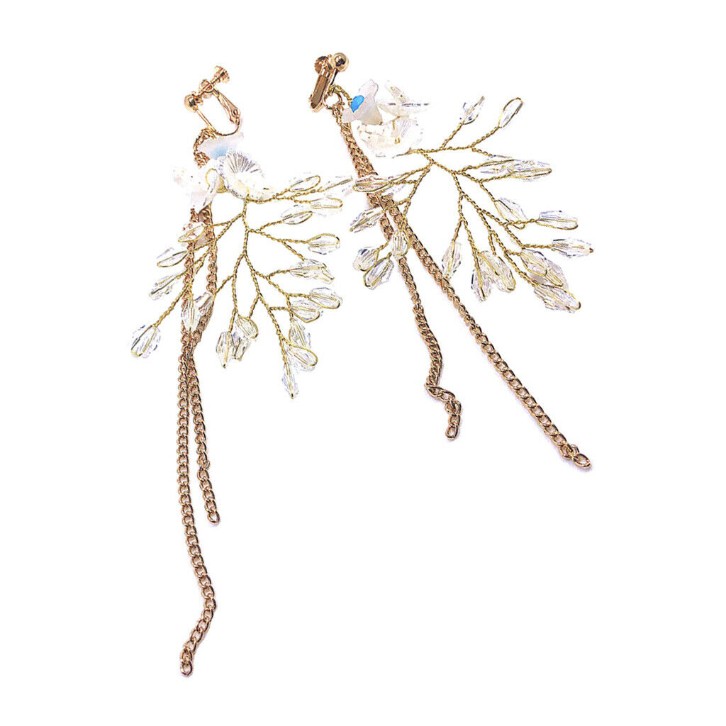 Elegant Crystal Rhinestone Dangle Drop Earrings Wedding Pageant Prom Jewelry
