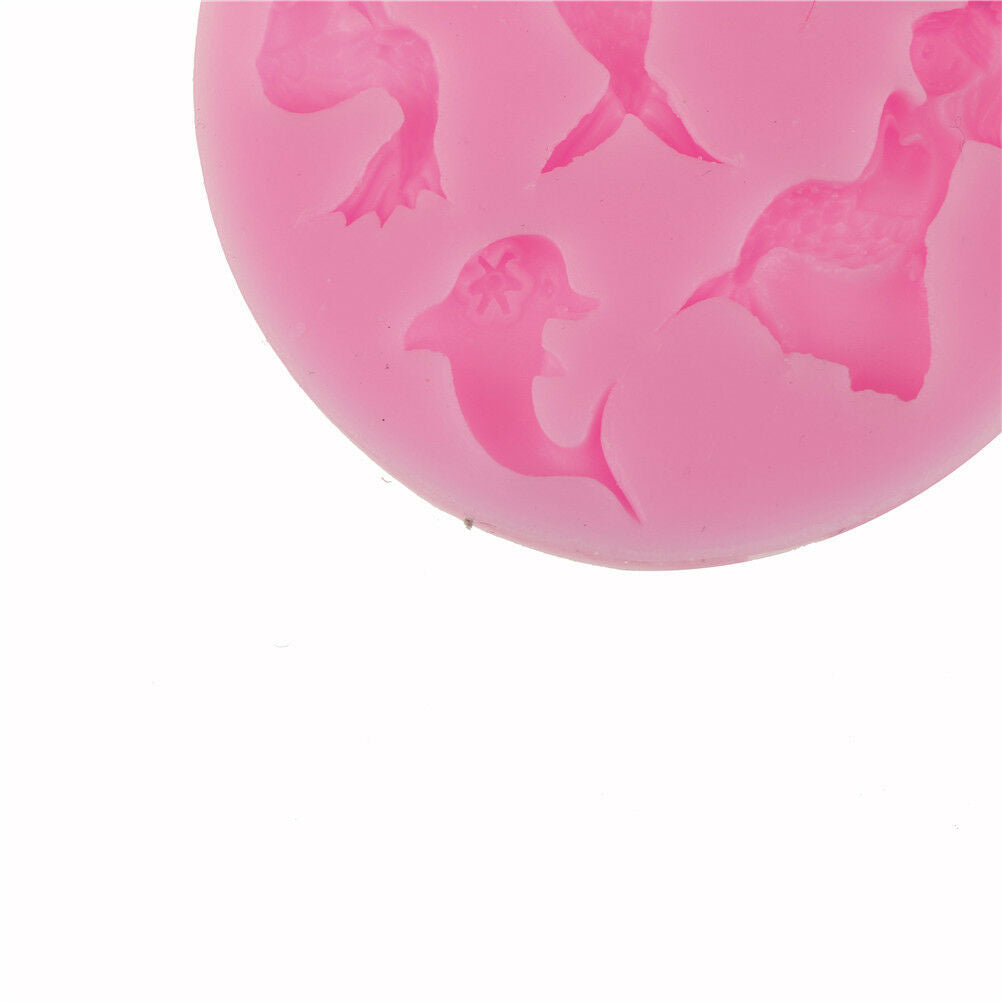 mermaid silicone fondant cake mould decorating mold chocolate baking tool.l8