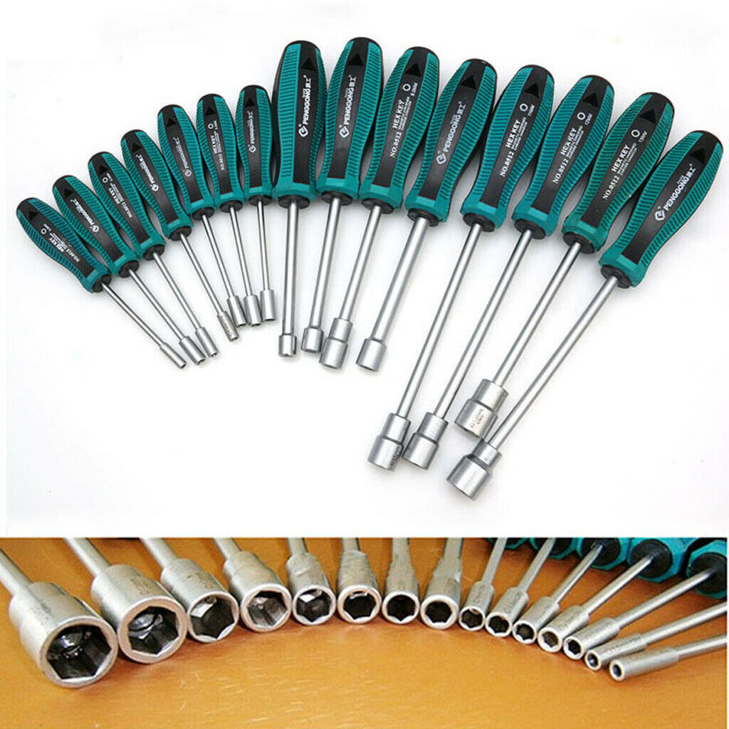 3mm Metal Socket Driver Wrench Screwdriver Hex Nut Key Nutdriver Hand Tool 4.5mm