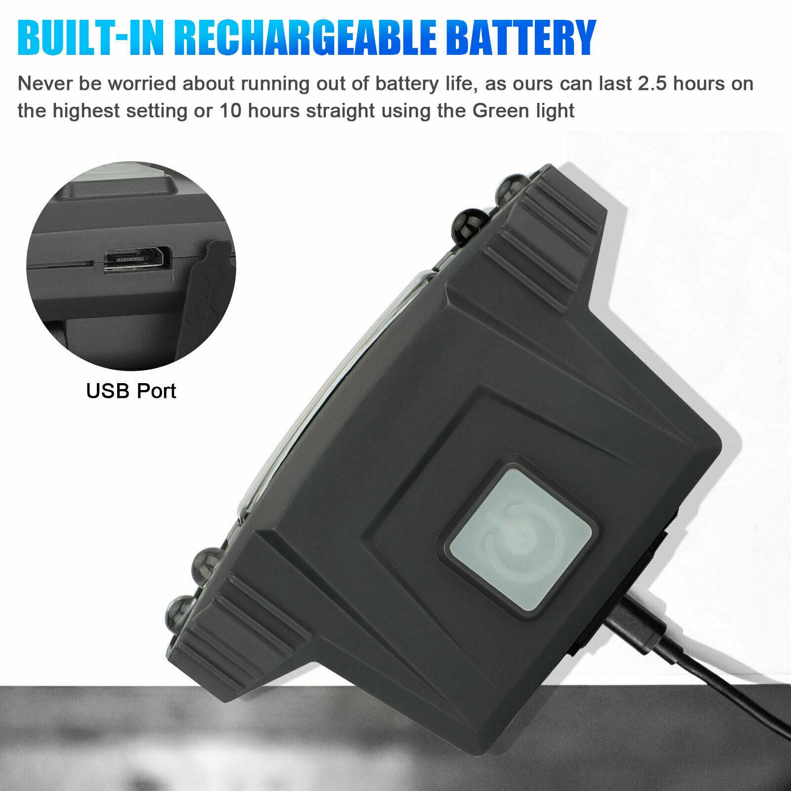 Cap LED Clip-on Headlamp USB Rechargeable Sensor Hat  Headlight Lamp Torch Light