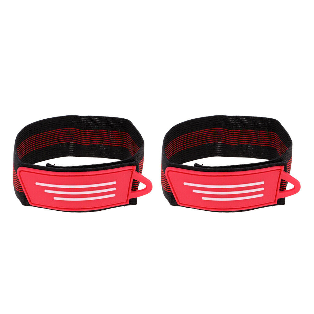 2X Stretchy Elastic Cycling Ankle Strap Leg Band Safety Gear Accessories Red