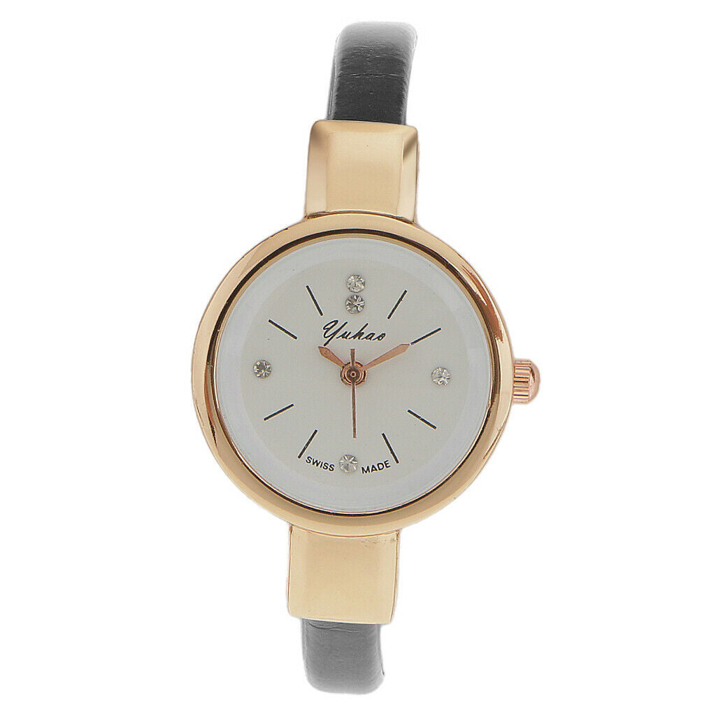 Fashion Mens Womens Bracelet Black Quartz Watch Women