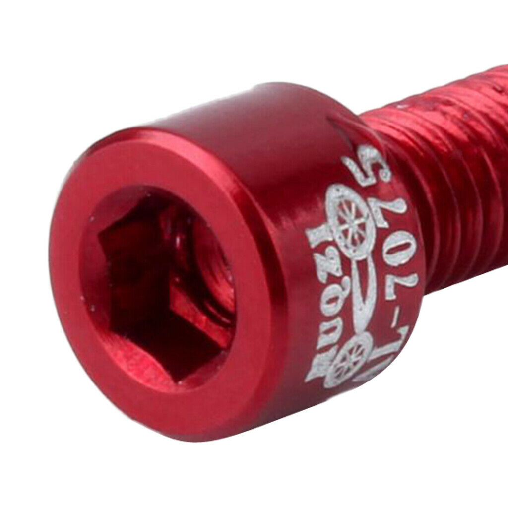 12Pcs Aluminum Alloy MTB Road Bike M5x17mm Bicycle Handlebar Stem Bolts