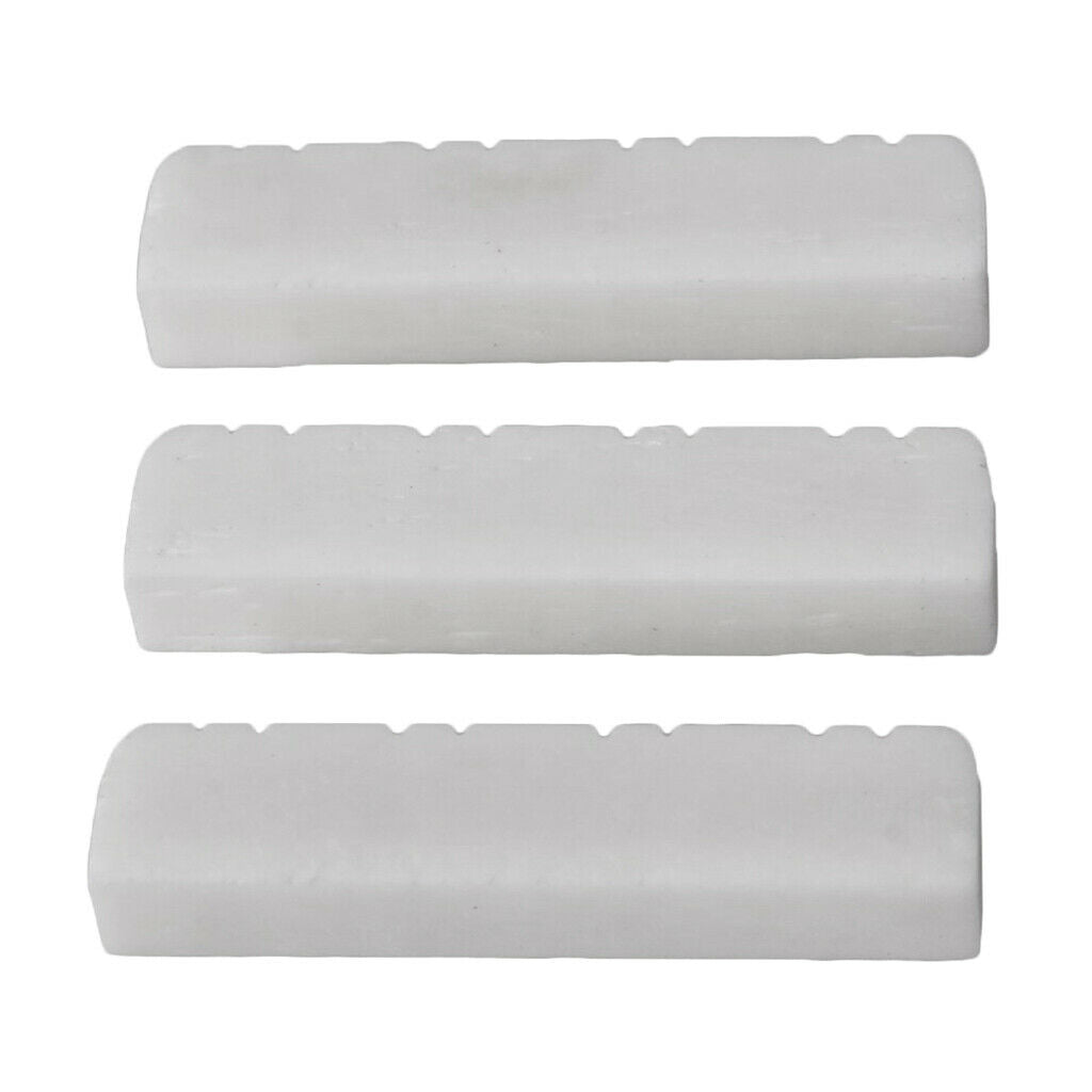 Set of 3 Plastic Slotted Saddle And Nut for Mandolin