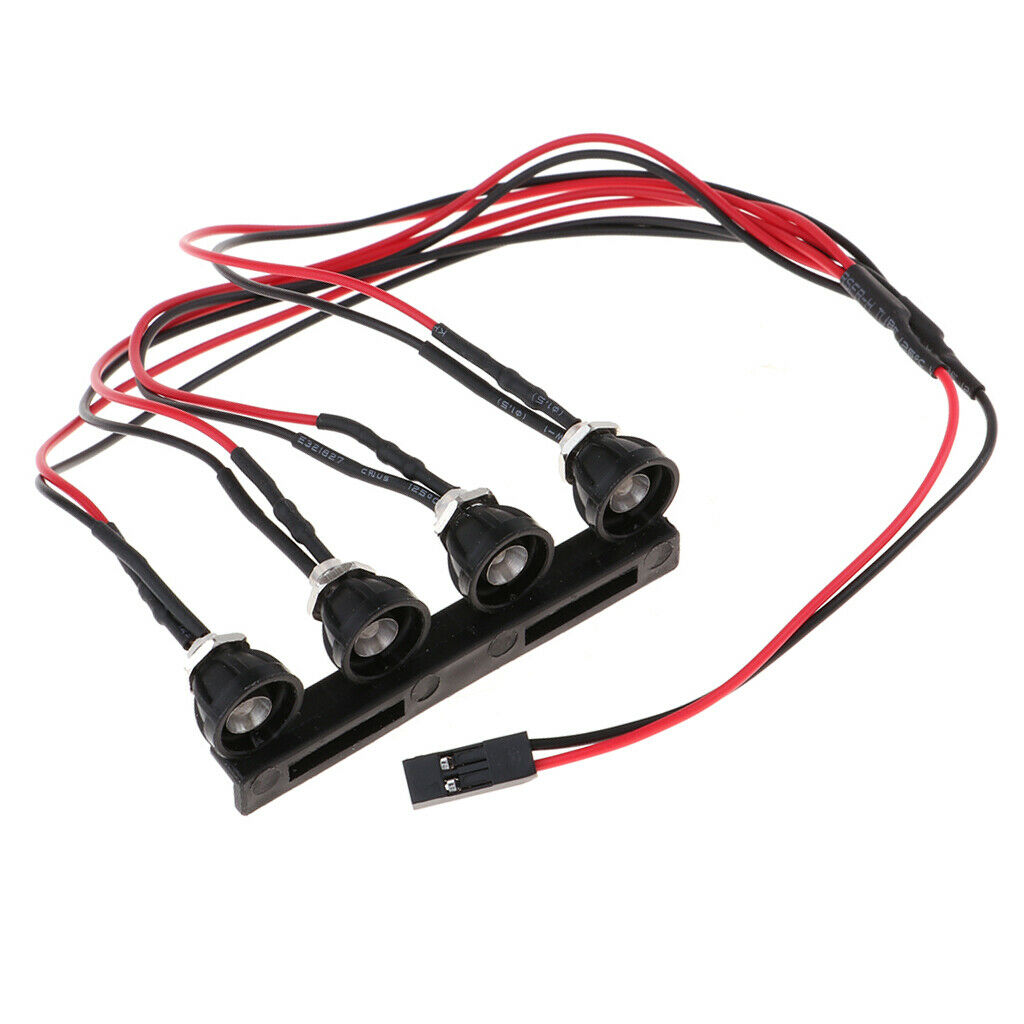 4 LED Light Bar Roof Lamp With Rack For WPL 1/16 RC Car Truck DIY Parts