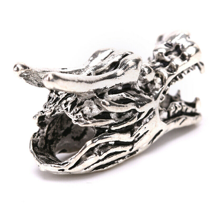 5pcs/set Dreadlocks Braid Tube Rings Dragon Head Loose Beads Hair Ring Jewelr_WF
