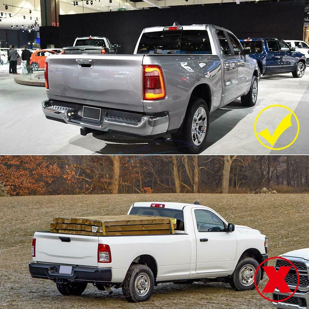1Pair Anti-crack Anti-impact Rear Tail Light Cover Trim For 19-21 Dodge Ram 1500