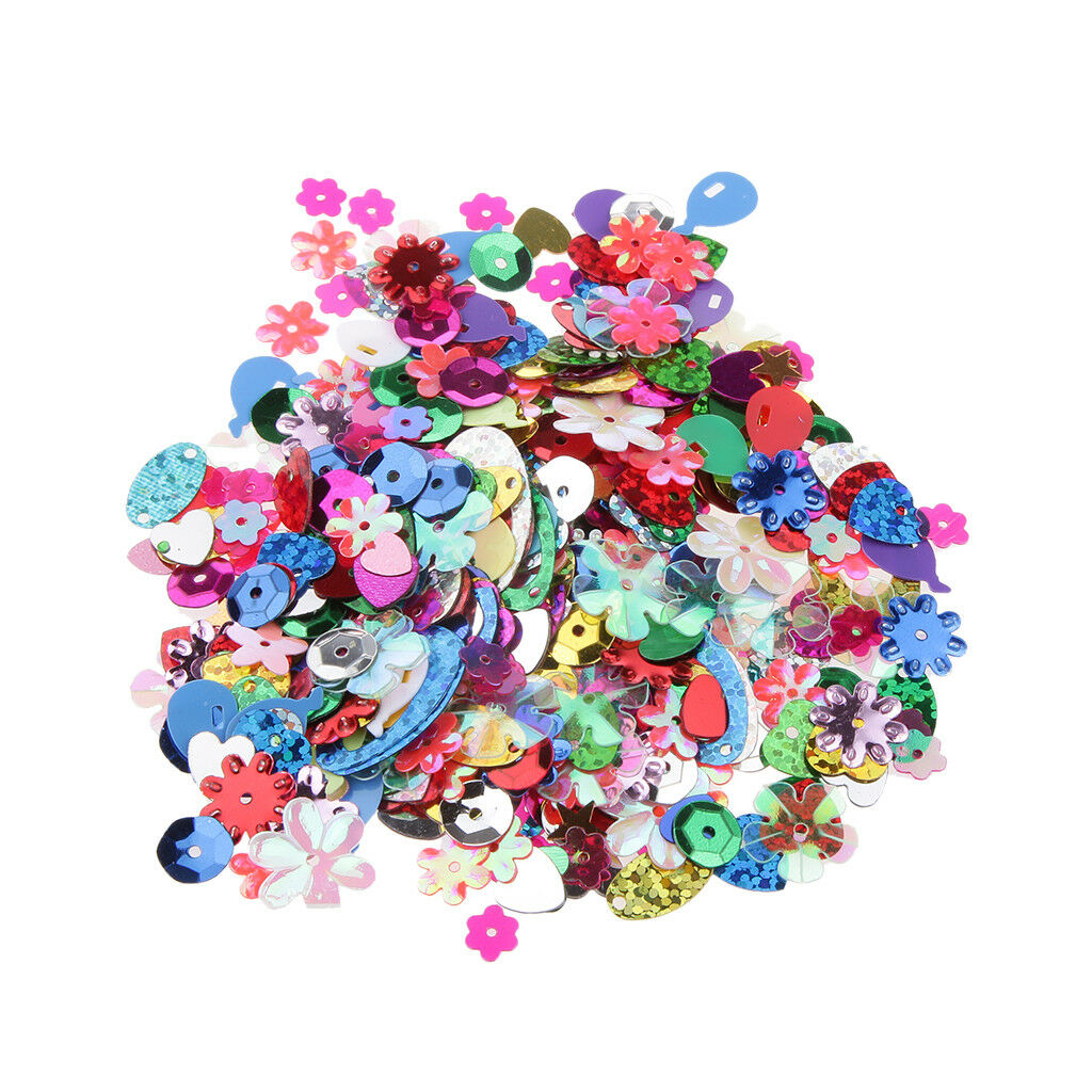 200pcs Mixed Loose Sequins Paillettes Charms Sewing Embelishments DIY Craft