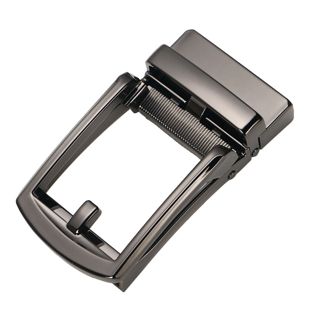 Men Ratchet Leather Belt Buckle, Automatic Slide Buckle for Belt Strap 3.5cm