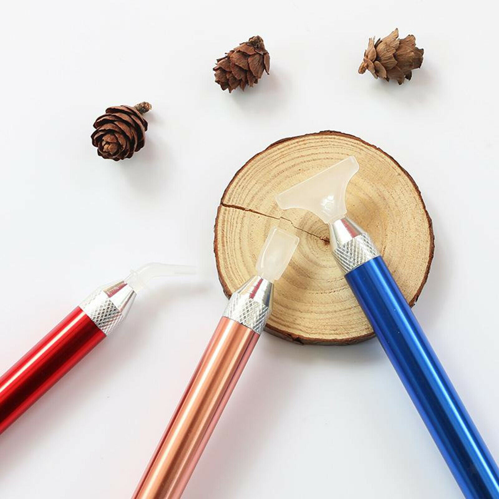 5D Diamond Painting Tool Point Drill Stylus Pen With LED Light Roller Head Kit