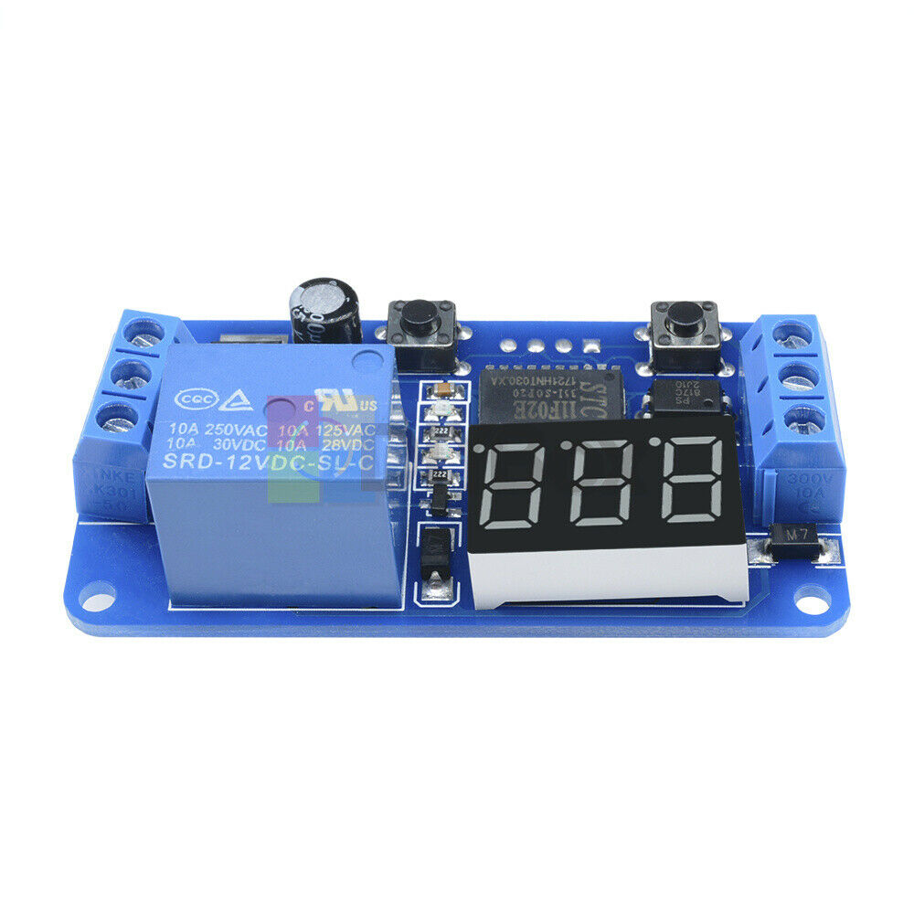DC12V PLC Automation Digital Delay Relay Timer Control Switch LED Display Module