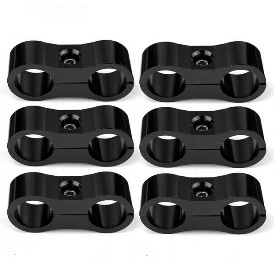 12pcs AN -10 Stainless Steel Braided Rubber Internal Hose Clamp Fitting Adapter