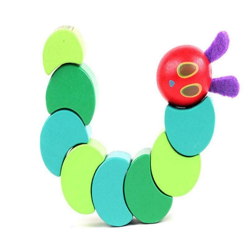 Kids Finger Training Wooden Puppet Cute Caterpillar Behavior Correction Toys