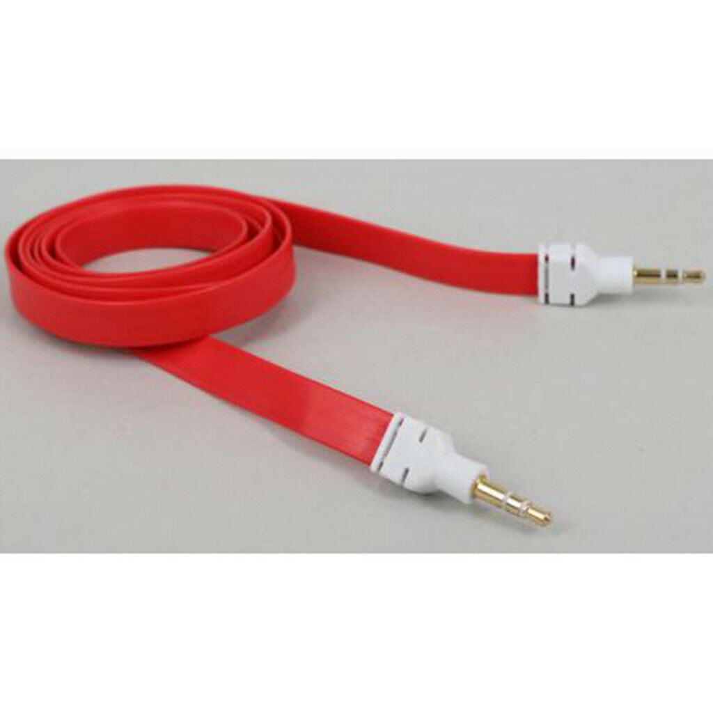3.5mm   Male to Male Audio Cable Cord for Computer Mobile Phone Red