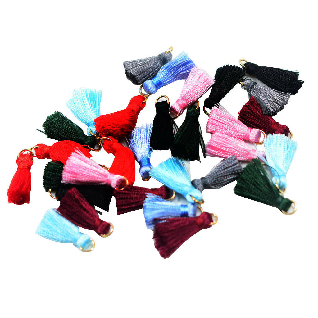 30Pcs Mixed Color Silk Tassels For Jewelry Making,Diy,Jewellery Accessories