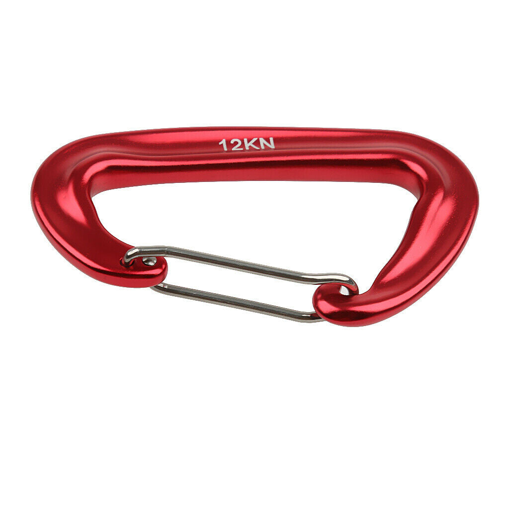 2pcs 12KN Aluminum Spring Clip Carabiner For Climbing