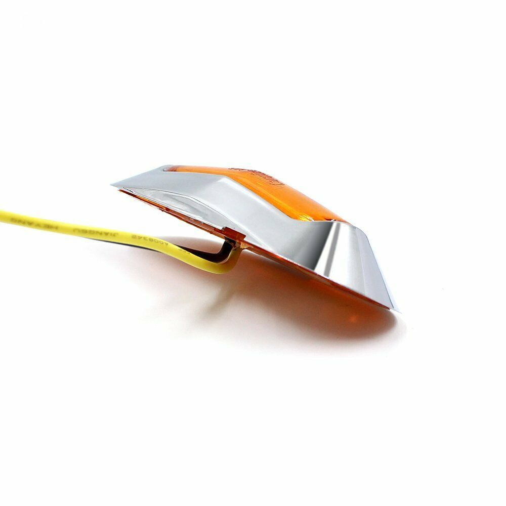 2Pcs Amber 4 SMD LED Side Marker Tail Lights Clearance Lamp Truck Trailer 12V