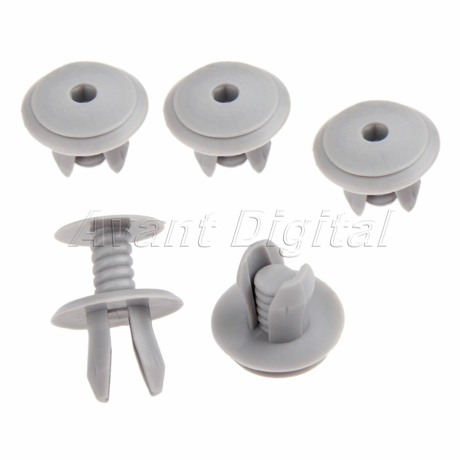 100Pcs Auto Car Gray Plastic Fastener Door Panel Clips for  T4 T5 Transporter