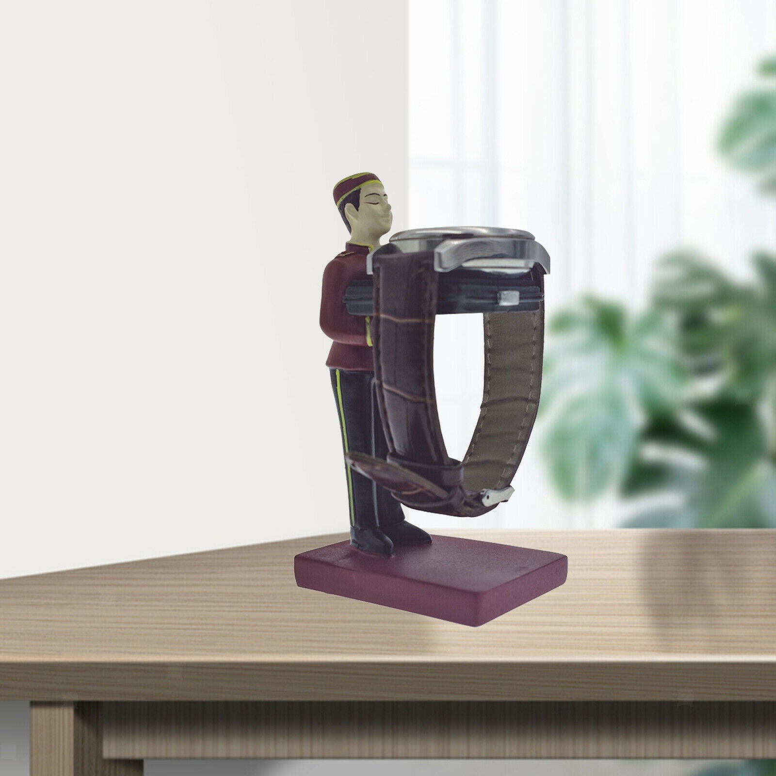 Watch Display Stand Waiter Shaped Organizer Showcase Glasses for Desk Home