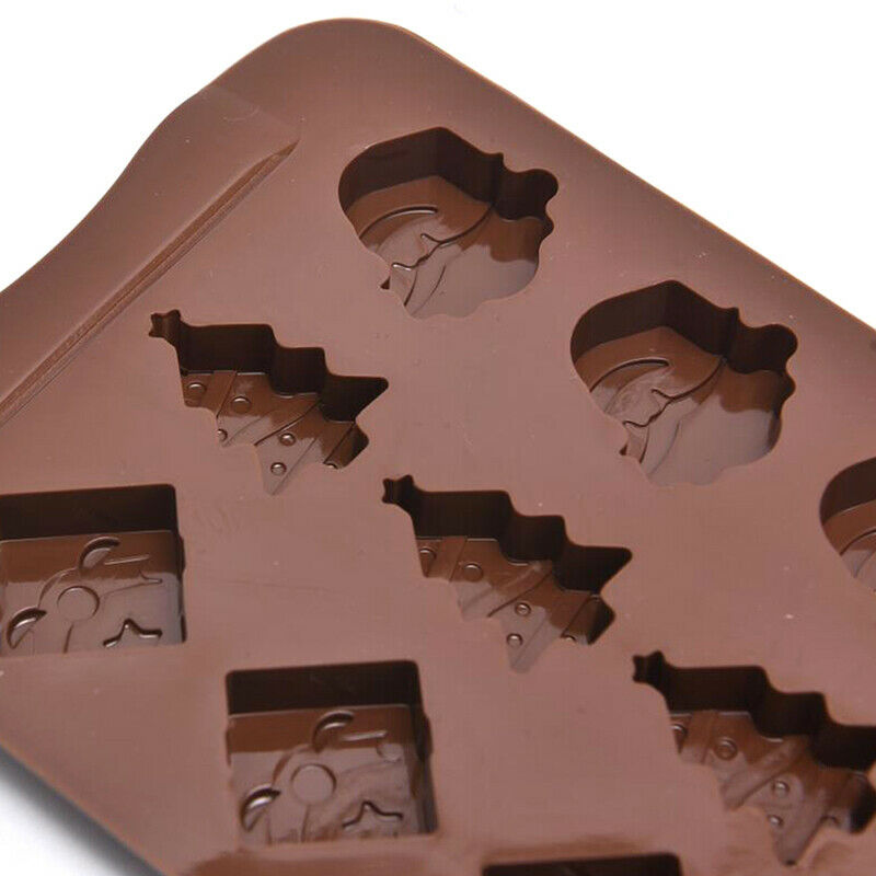 Christmas Chocolate Silicone Mould Santa Claus Cake Pudding Candy Baking .l8