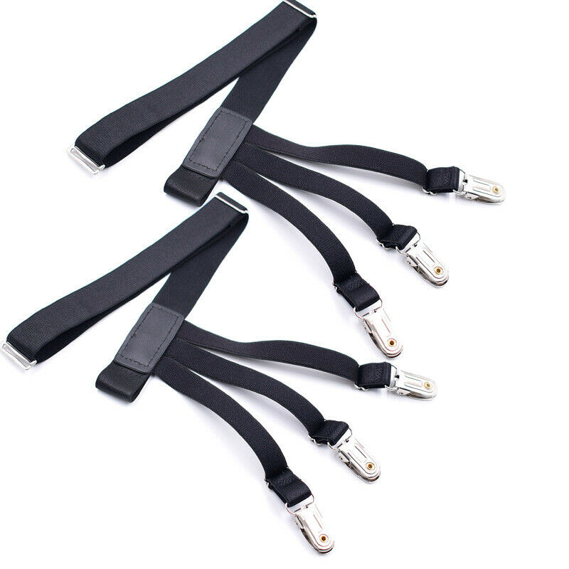 Men Shirt Stays Holders Adjustable Elastic Suspenders Suit Brace Garter Belt New