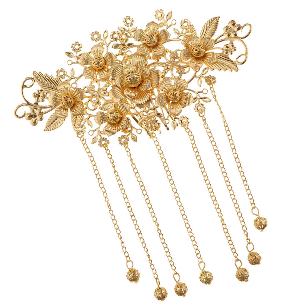 Chinese Cheongsam Dress Bridal Wedding Crown Hair Head Accessory 15x7cm