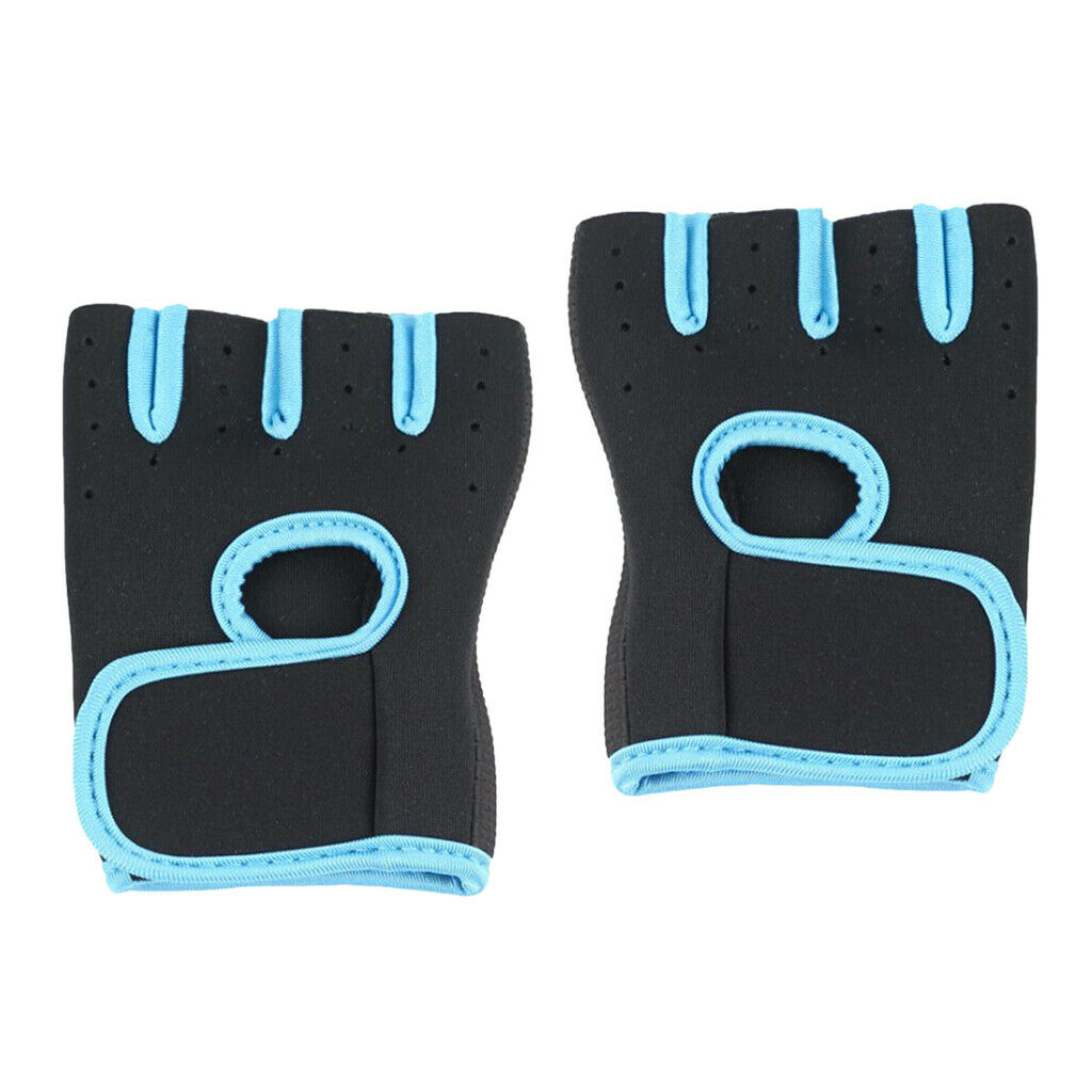 2 Pairs Adjustable Half FingerWeight Lifting Workout Gloves Training Gym