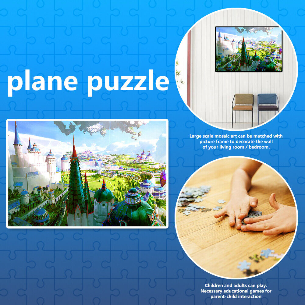 1000pcs DIY Paper Jigsaw Floating Castle Puzzle Assembling Picture Decor @