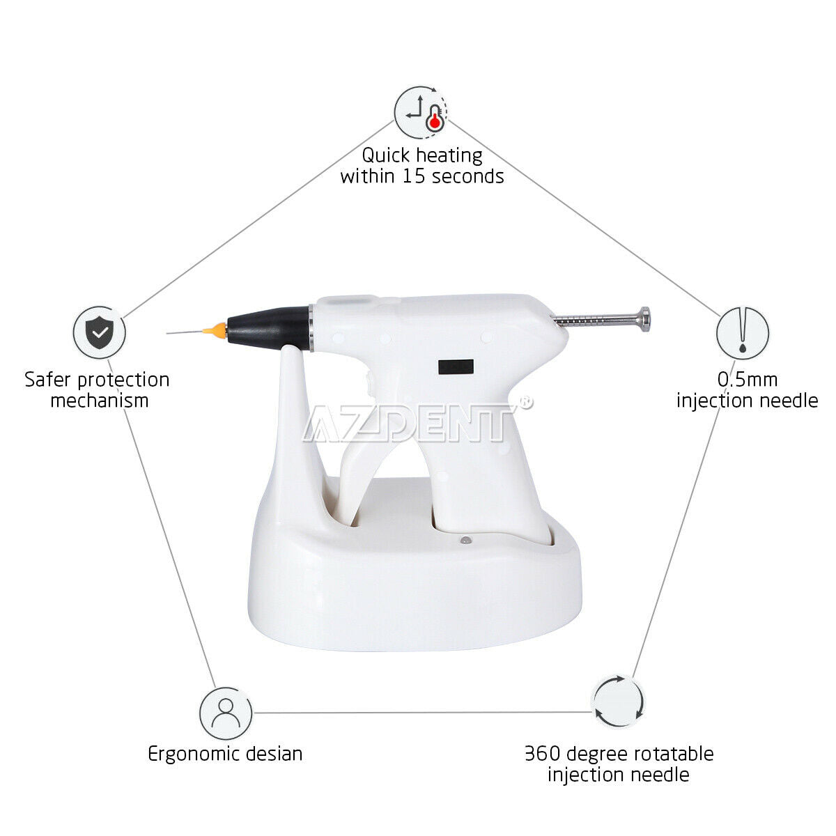 Dental Endo Obturation System Obturation Gun Heated Pen Percha Gutta Tips