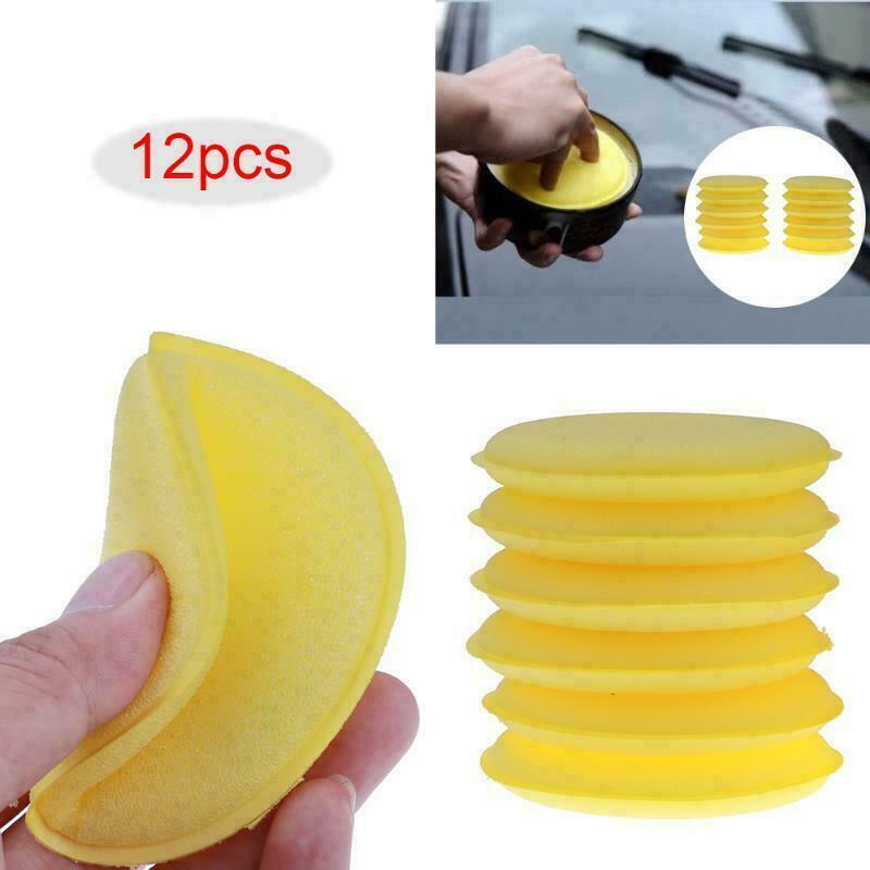 12Pcs High Density Car Waxing Polish Foam Sponge Detailing Applicator Pads Set