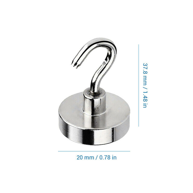 6Pcs Powerful Heavy Duty Magnetic Hooks for Refrigerator and Other Surfaces
