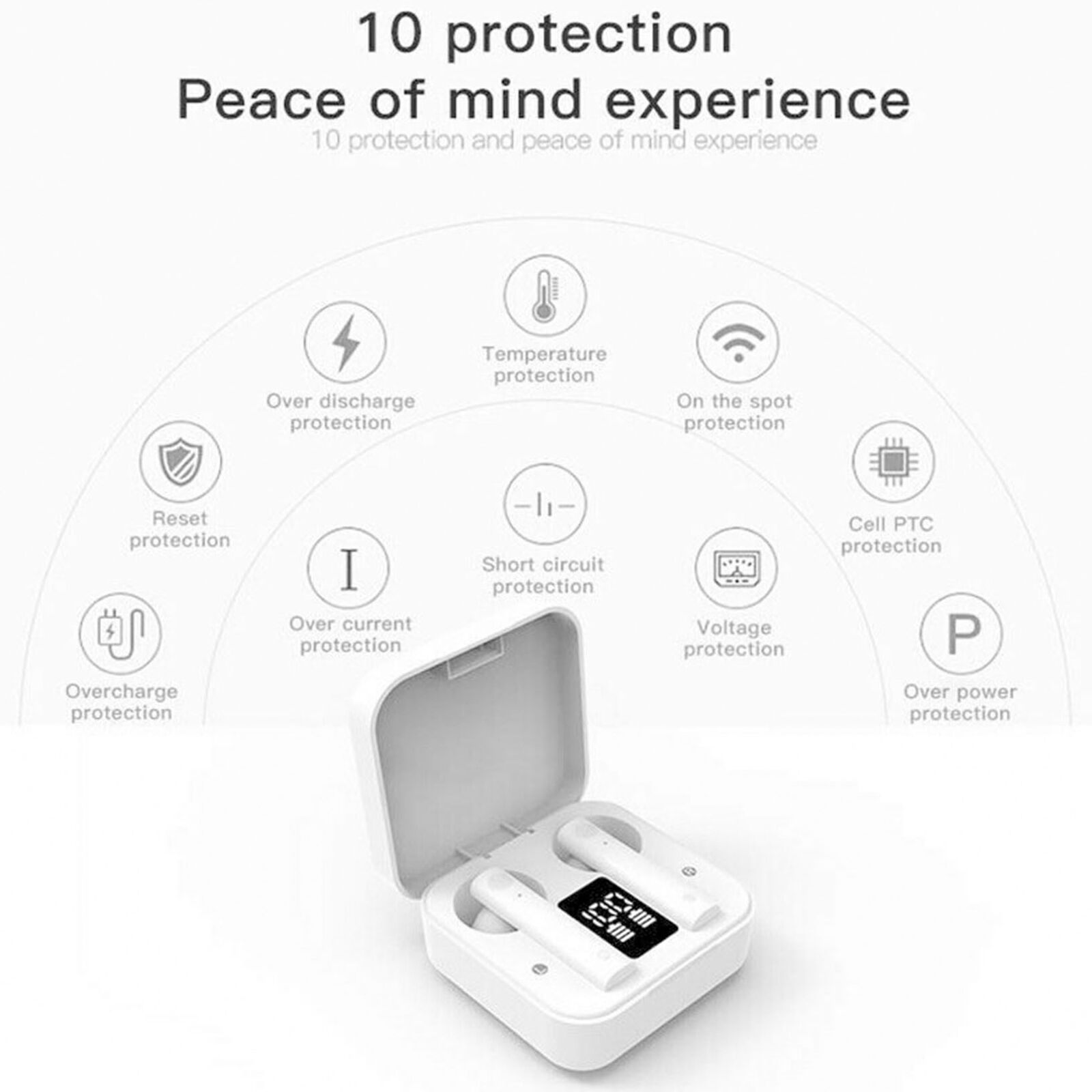 Mini Earbuds Stereo Headphones Bluetooth 5.0 Headset Wireless Earphones
