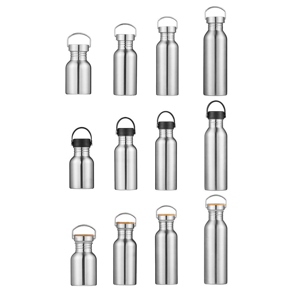 2X Stainless Steel Sports Water Bottle Cycling Hiking Flask 350ML