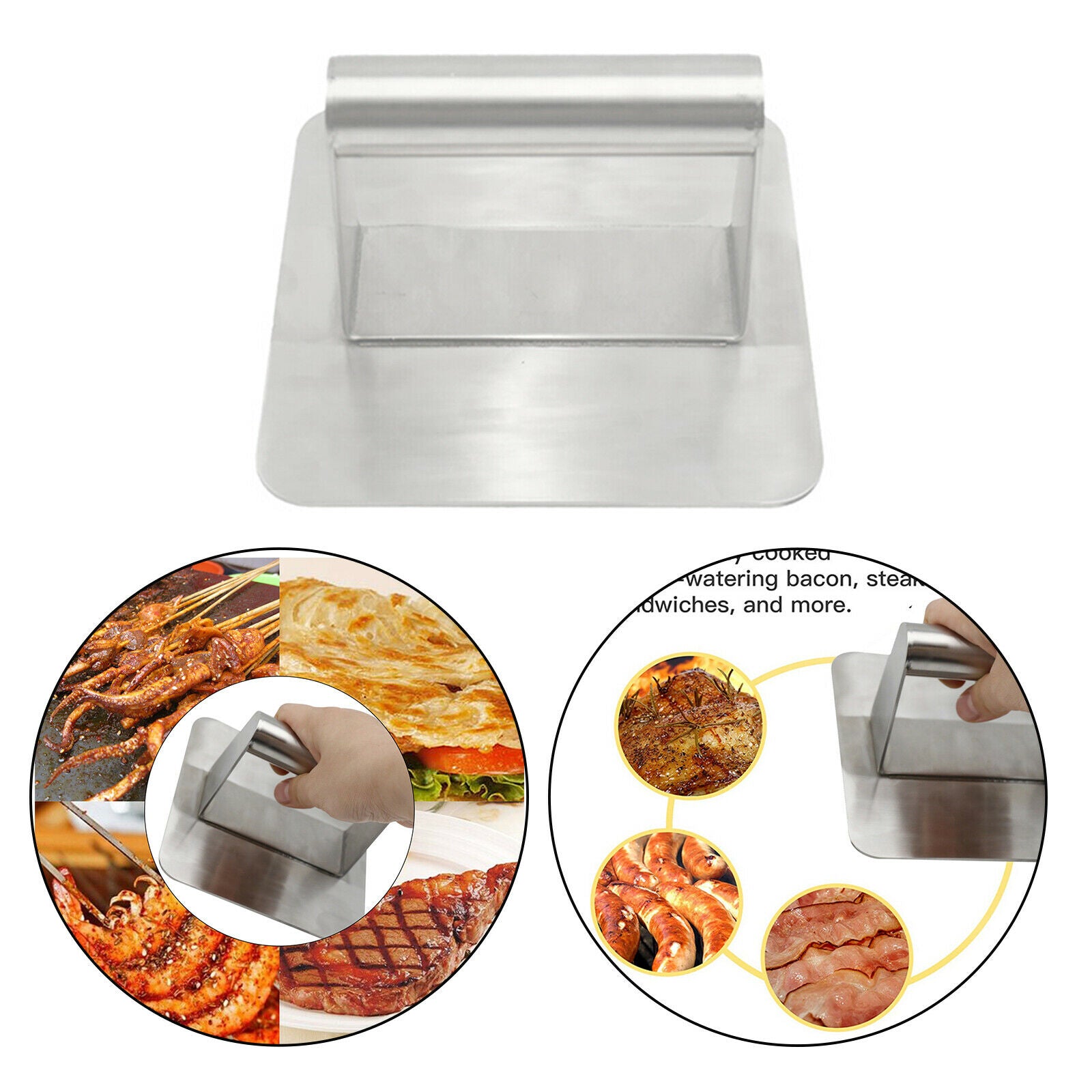 Bacon Press Burger for for Professional &Home Cooking Kitchen Accessory