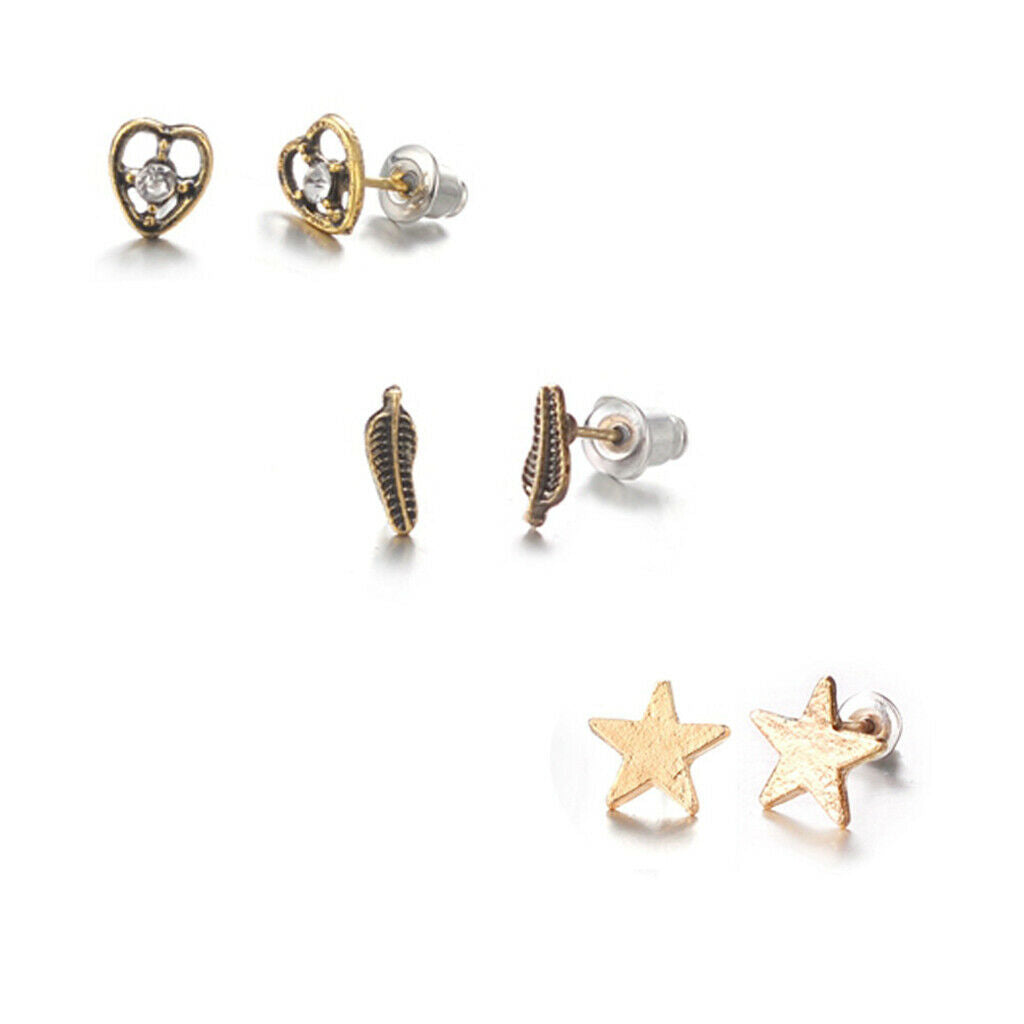 20 Pairs Minimalist Women Teens Girls Ear Studs Earrings Fashion Jewelry Set