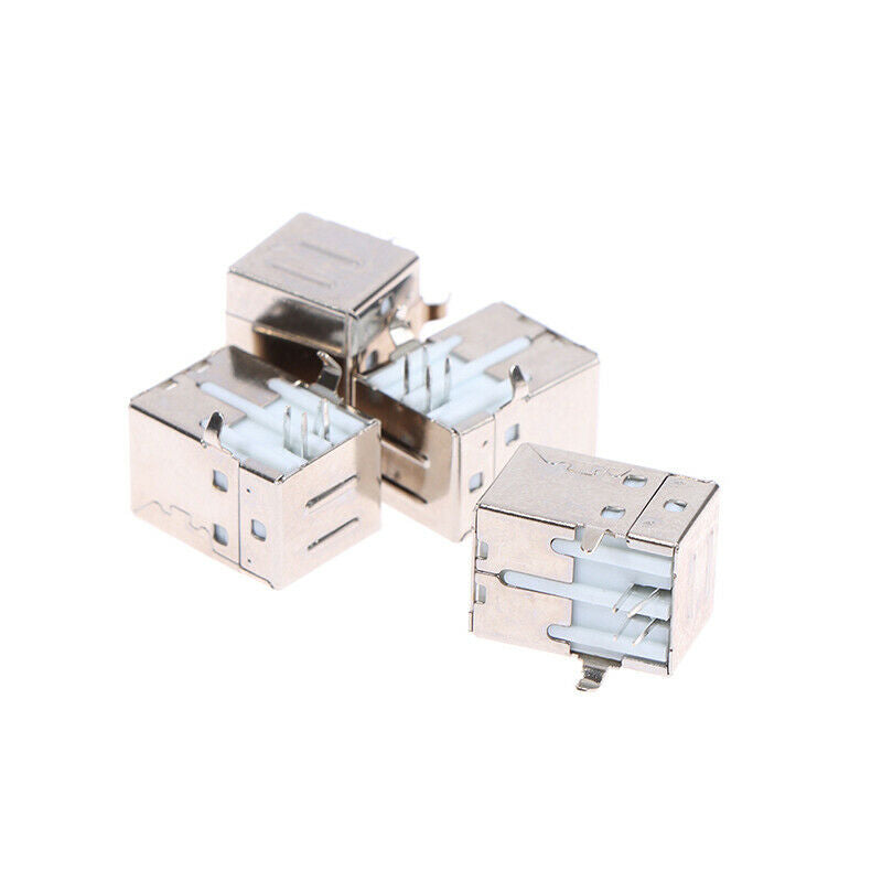 10Pcs/Lot USB B Type Female Spile Connect 90 Degrees For Printer Data InterfaI7