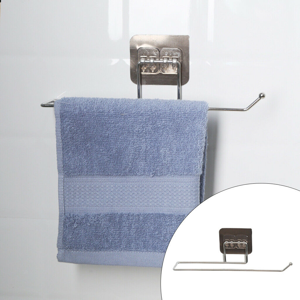 Toilet Paper Holder Self Adhesive Rack Stand Save Space Wall Mounted Storage