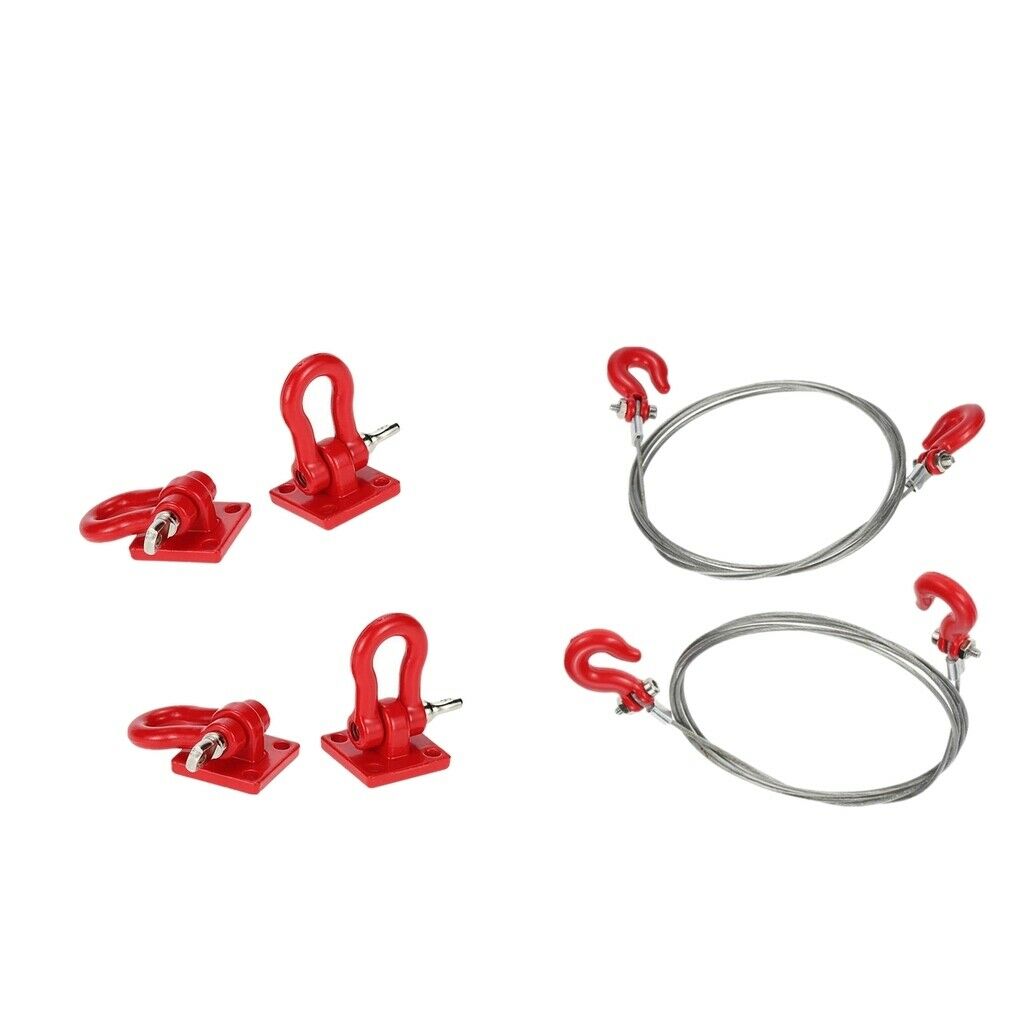 1/10 RC Car Tow Hooks + Shackles Simulation Rescue Parts for   D90 D110