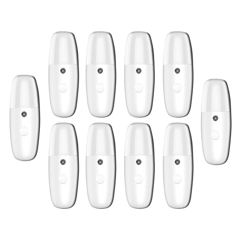 10 Packs Facial Mister Moisturizing Nano Ultra Fine Sprayer Steamer White