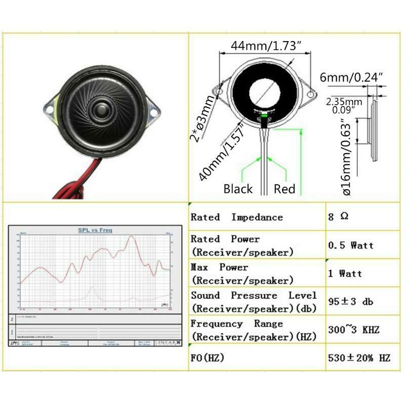1 Pair Headphone Speakers High-quality Sound High-frequency Clear and Pure