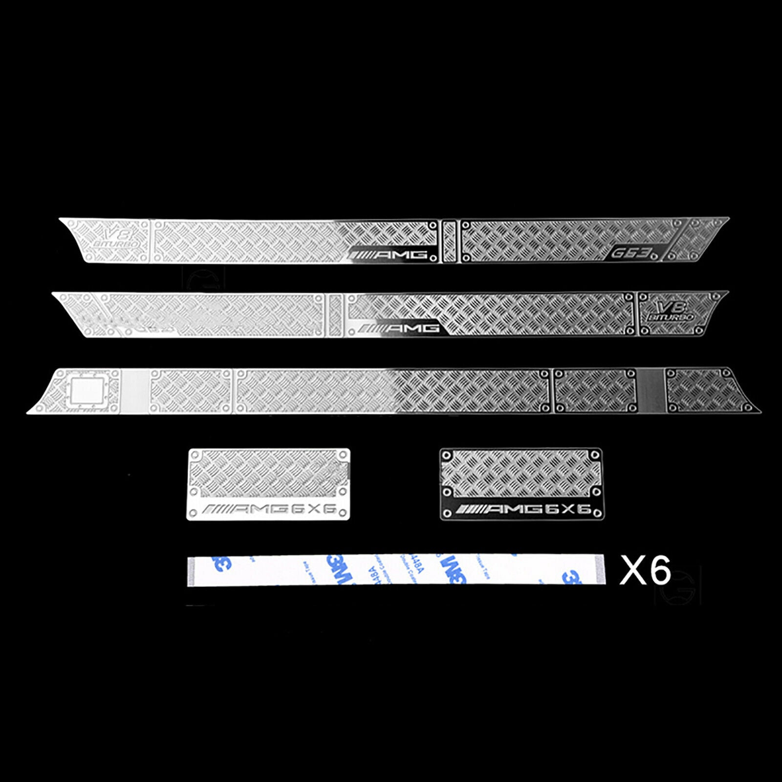 For TRX6 G63 Car Parts Stainless Steel Car Body Decorative Sheet Anti-skid Plate