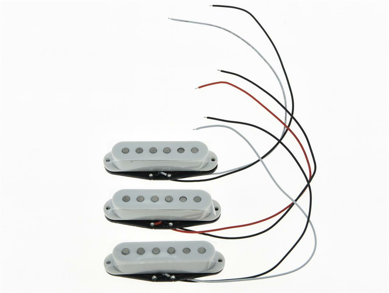 Set of 3 N/M/B White Alnico 5 Single Coil Pickups ST Strat SSS Pickup Set
